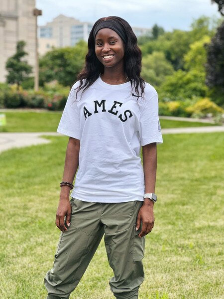 Nike® Ames 5-Bar White T-Shirt